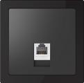 Merten D-Life data socket (onyx black frame, anthracite insert)